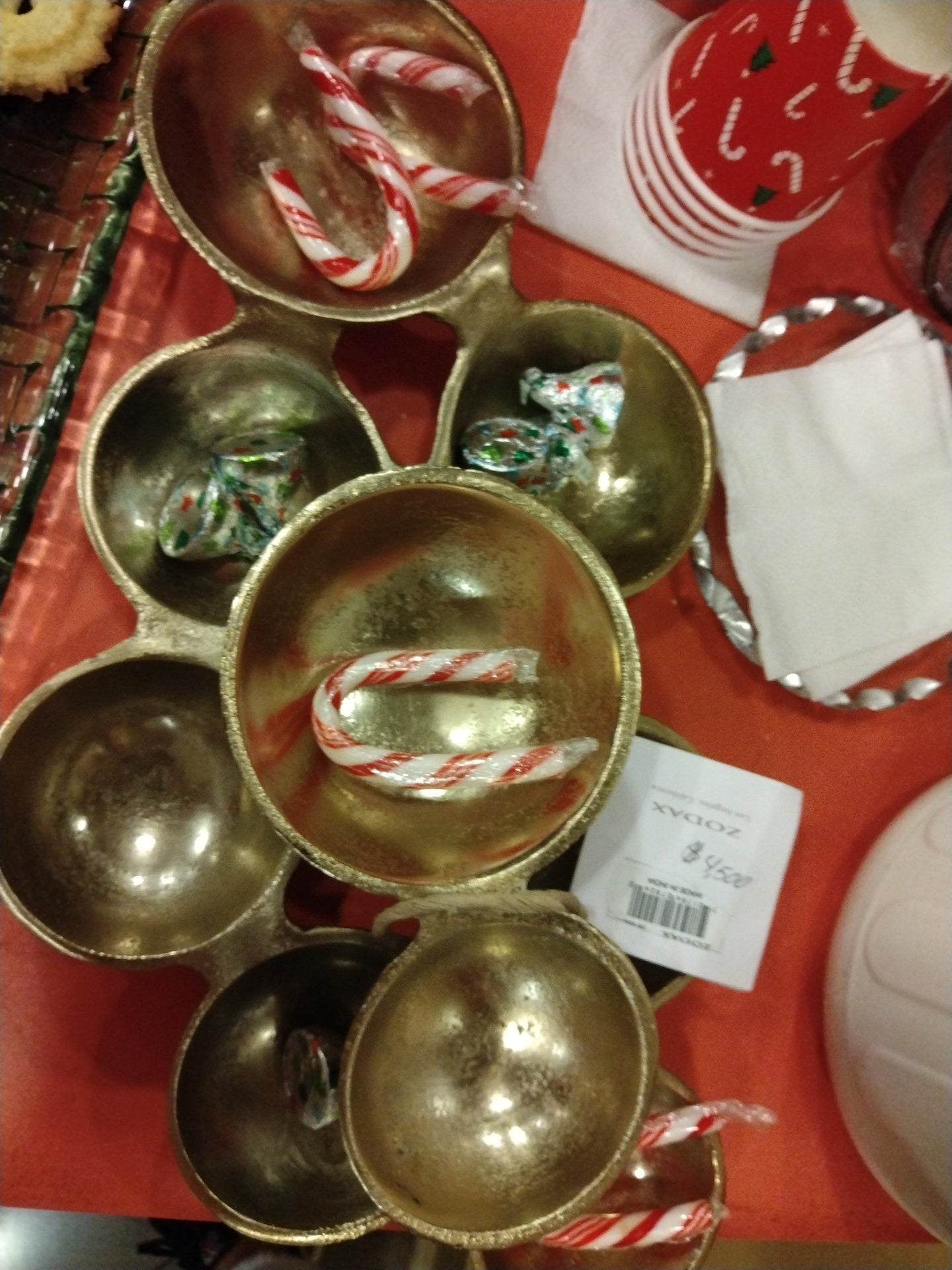 Small Cluster of Nine Serving Bowls - Bright Gold