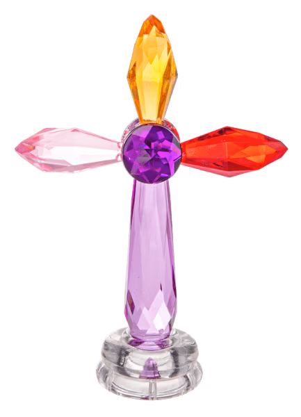 Small Standing Rainbow Crosses - Cruz Arcoíris de Pie