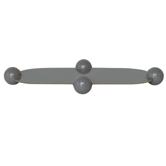 ENAMELED METAL FOOTED TRAY