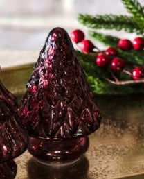 Glass Trees Burgundy - Árboles Navideños de Cristal