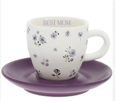 BEST MOM-2.5 OZ ESPRESSO CUP AND SAUCER - Taza