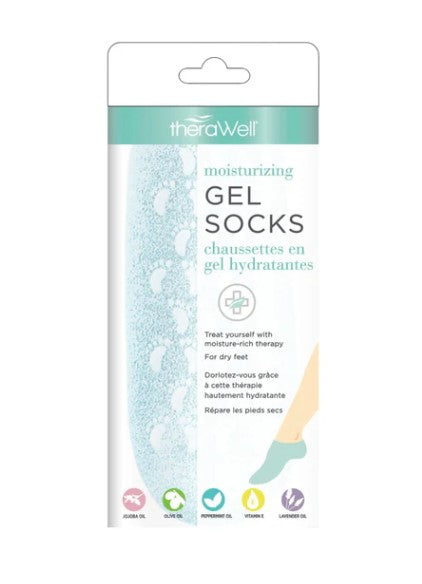 2pc Moisturizing Gel Socks For Dry Feet - Blue