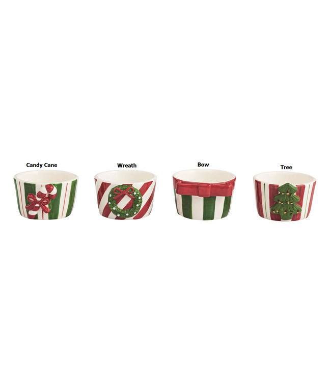 Bow Christmas Tidbit Bowl