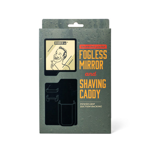 Brodeo Drive Beardless Leader Fogless Shaving Mirror & Organizer - Organizador con Espejo