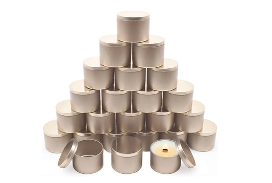 Latas para velas de 4 onzas, Champagne Gold