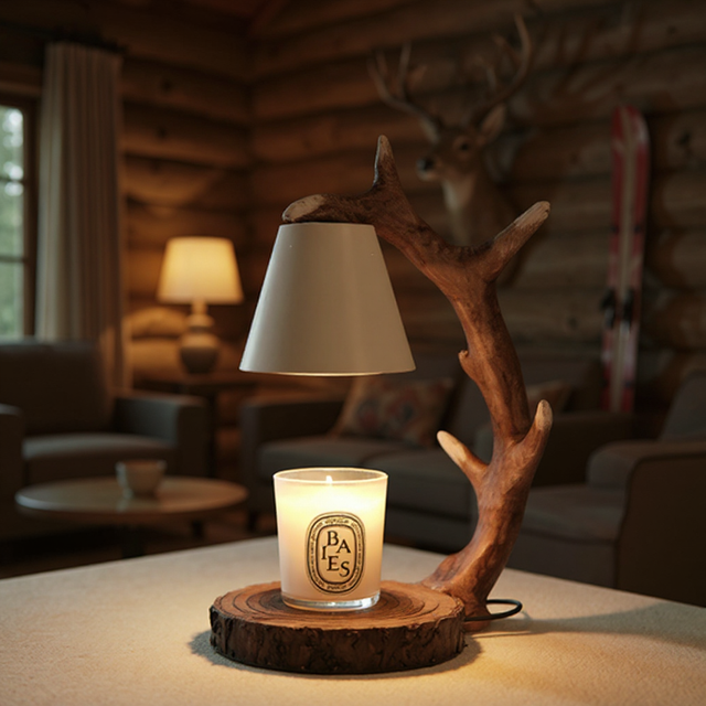 Candle Warmer Lamp Caribou Antler - Calentador de cera/velas