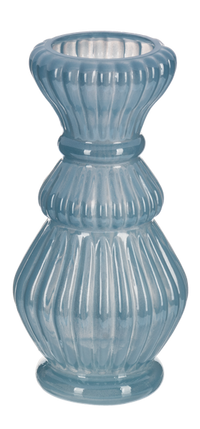 Embossed Milk Glass Vase - Jarrones