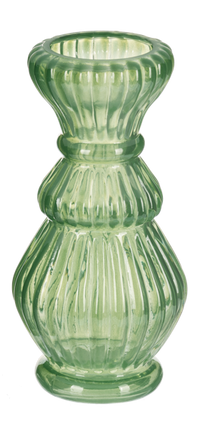 Embossed Milk Glass Vase - Jarrones