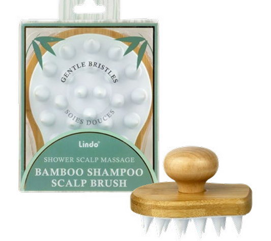 Bamboo Shampoo Scalp Brush- Pea