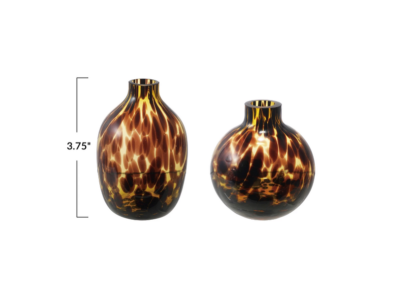 Tortoise Glass Vase, 2 Styles