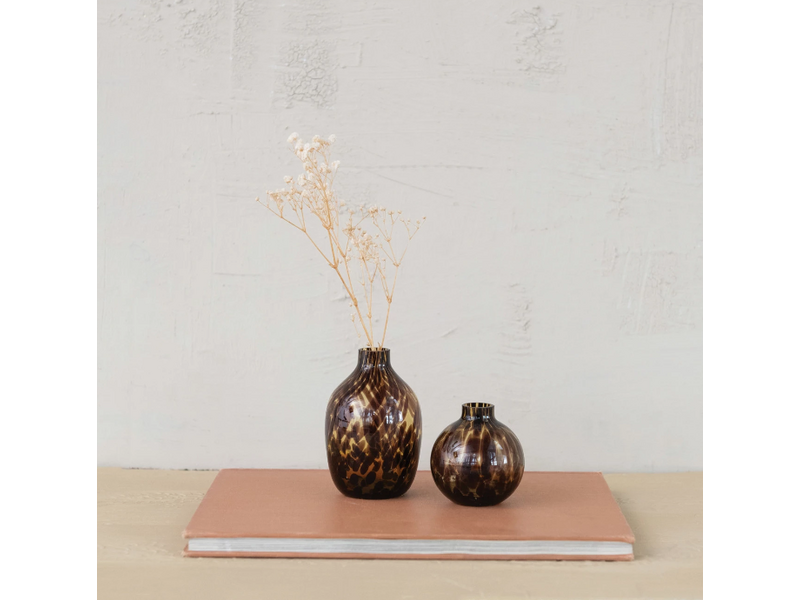 Tortoise Glass Vase, 2 Styles
