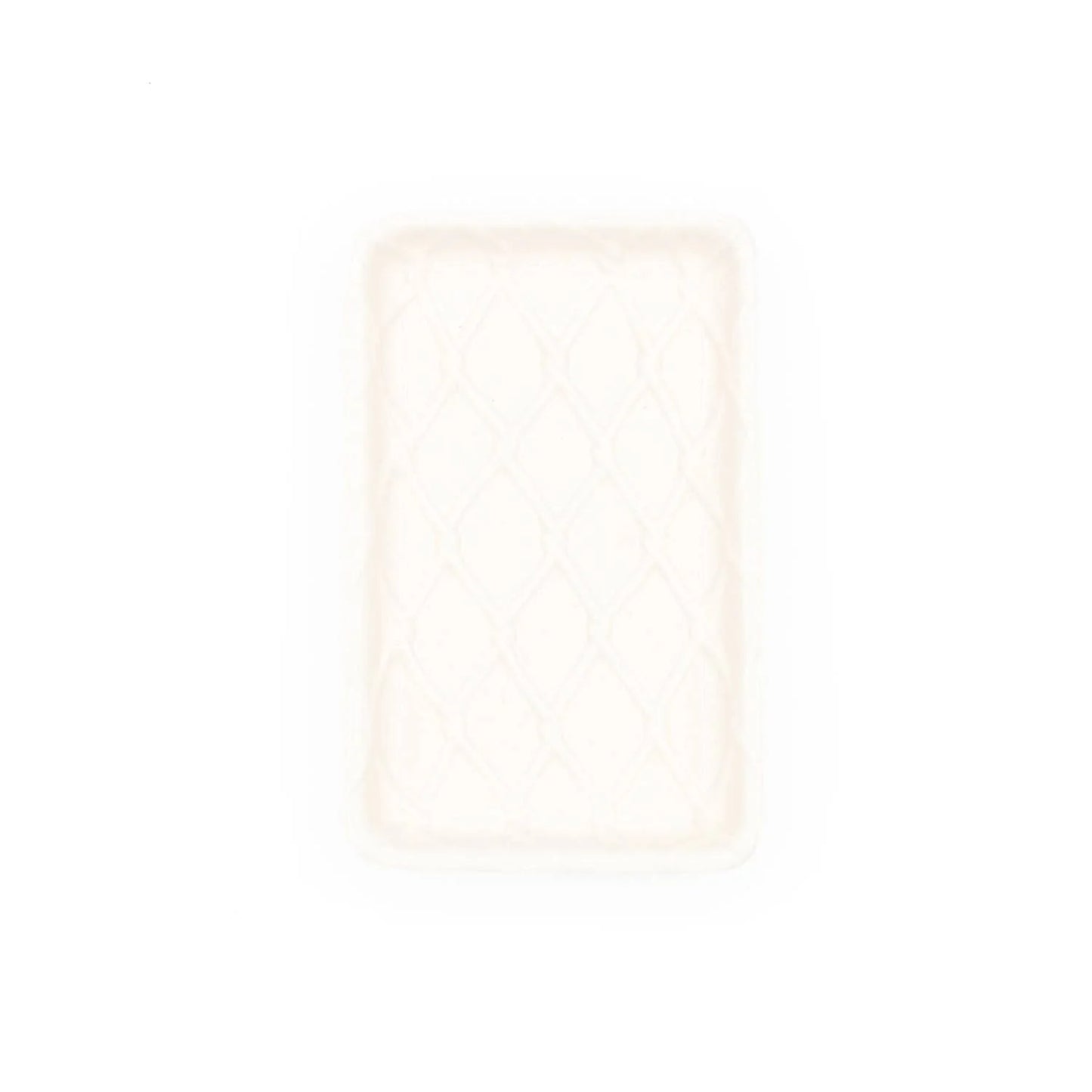 White Textured Soap Dish