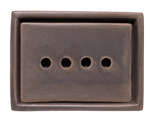 Stoneware Soap Dish with Removable Tray