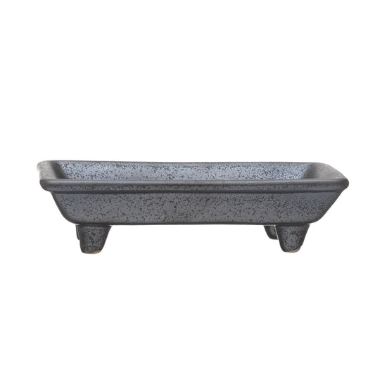 Stoneware Footed Soap Dish