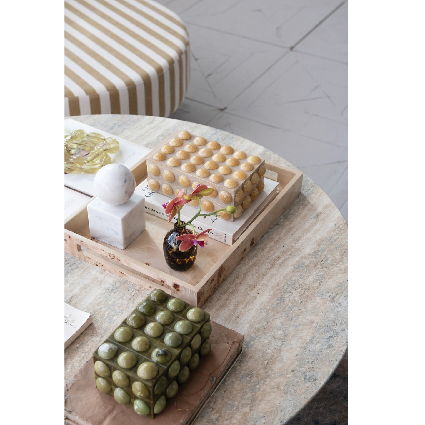 Handmade Marbled Resin Bobbin Box - Caja de Resina
