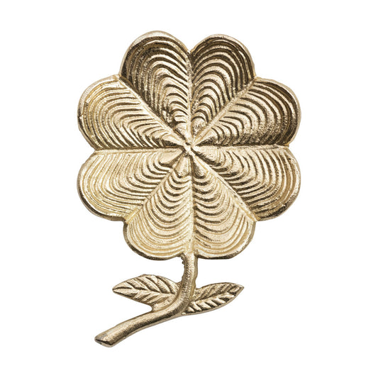 Cast Aluminum Flower Shaped Dish, Gold Finish / Plato en forma de flor