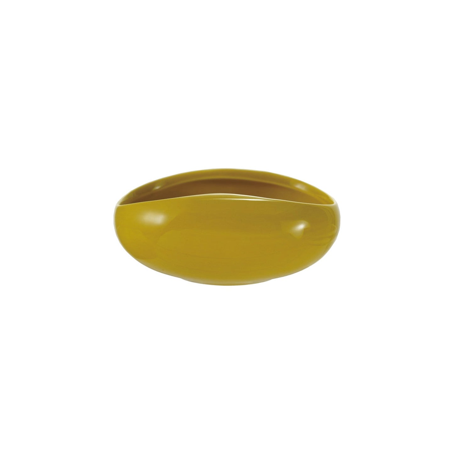 Stoneware Organic Shaped Bowl, Chartreuse / Cuenco orgánico de cerámica chartreuse