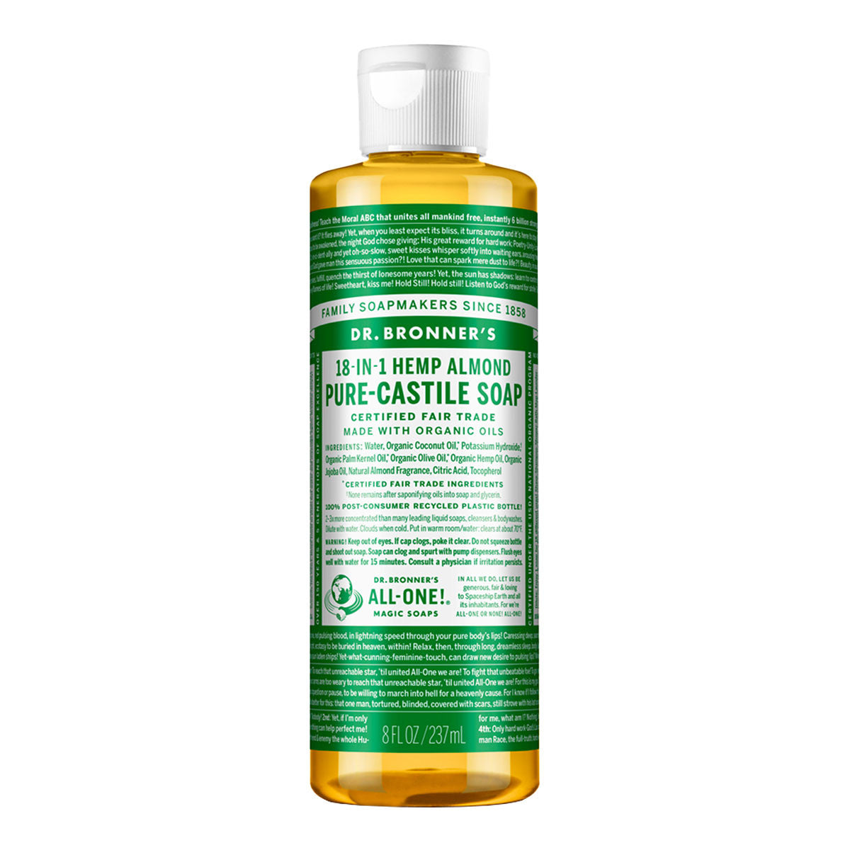 Organical Hemp Almond Liquid Soap 32 oz