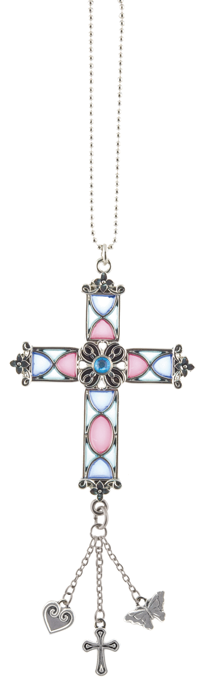 Stained Glass Car Charms - Colgante de Cruces Multicolor