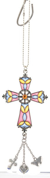 Stained Glass Car Charms - Colgante de Cruces Multicolor