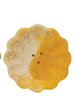 Marbled Resin Flower Shaped Soap Dish, 3 Colors / Jabonera con forma de flor de resina marmolada, 3 colores