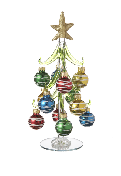 Christmas Trees with Ornaments - Arboles Navideños de Cristal