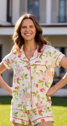 Florentina Pima Knit Short Set Pajama