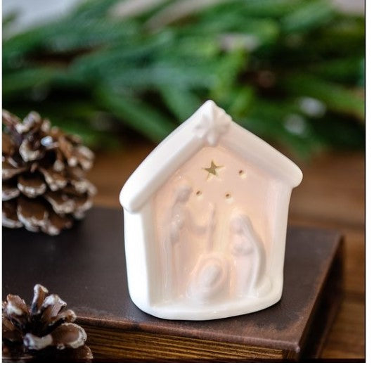 Ceramic Led Nativity Scene - Adorno Navideño