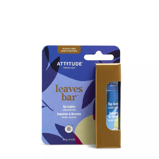 Attitude Leaves Bar Unscented Lip Balm - Bálsamo Labial sin Sabor