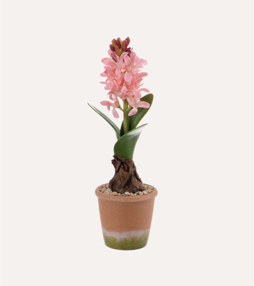 Jacinto Rosa Decorativo de Poliéster y Melamina