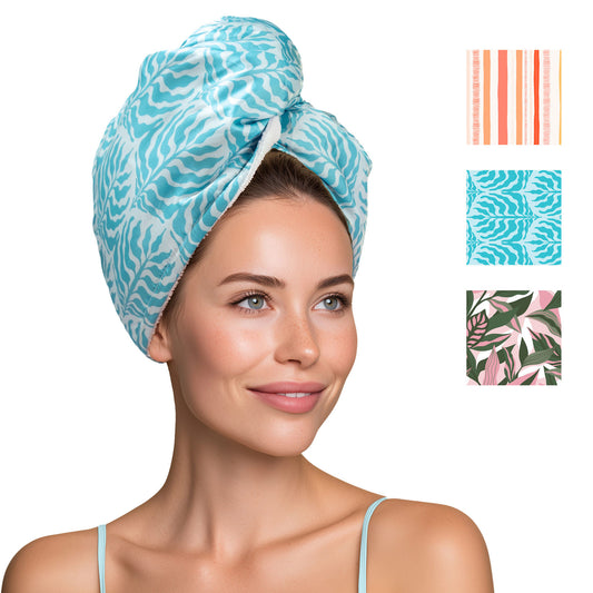 Lemon Lavender Mane Squeeze Reversible Satin Hair Towel - Toalla de Satén Reversible