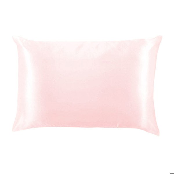Funda de almohada de satén sedoso - PINK LEMON
