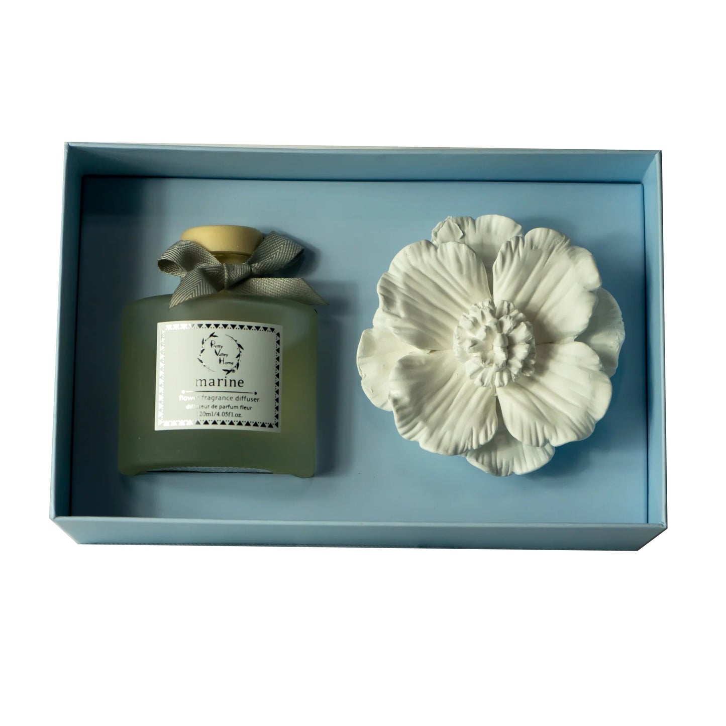 Ceramic Gypsum Flower Diffuser Set Marine (Ocean Breeze) 120ml / 4.05fl oz