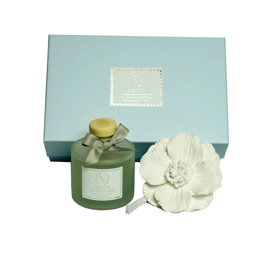 Ceramic Gypsum Flower Diffuser Set Marine (Ocean Breeze) 120ml / 4.05fl oz