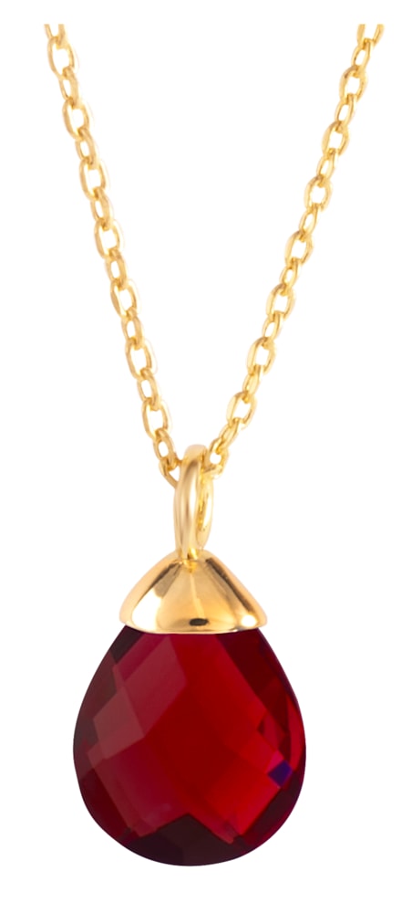 July Hanging Gold Charm Necklace - Collar