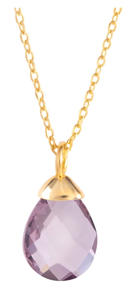 June Hanging Gold Charm Necklace - Collar