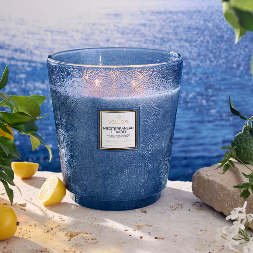 Mediterranean Lemon 5 Wick Hearth Candle