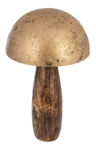 Antique Gold Mushroom Figurine Set - Figura de Hongo