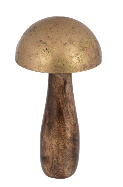 Antique Gold Mushroom Figurine Set - Figura de Hongo