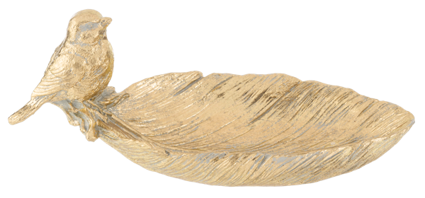 Gold Bird Bowl Resin - Bol de Hoja con Ave