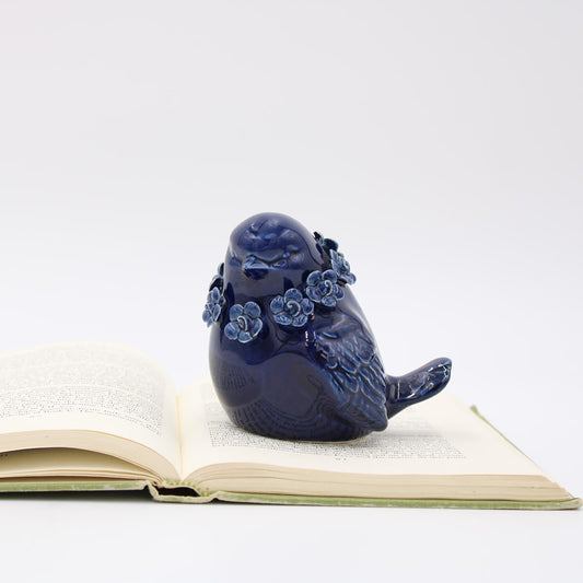 Ceramic Bird Navy - Pájaro de Cerámica