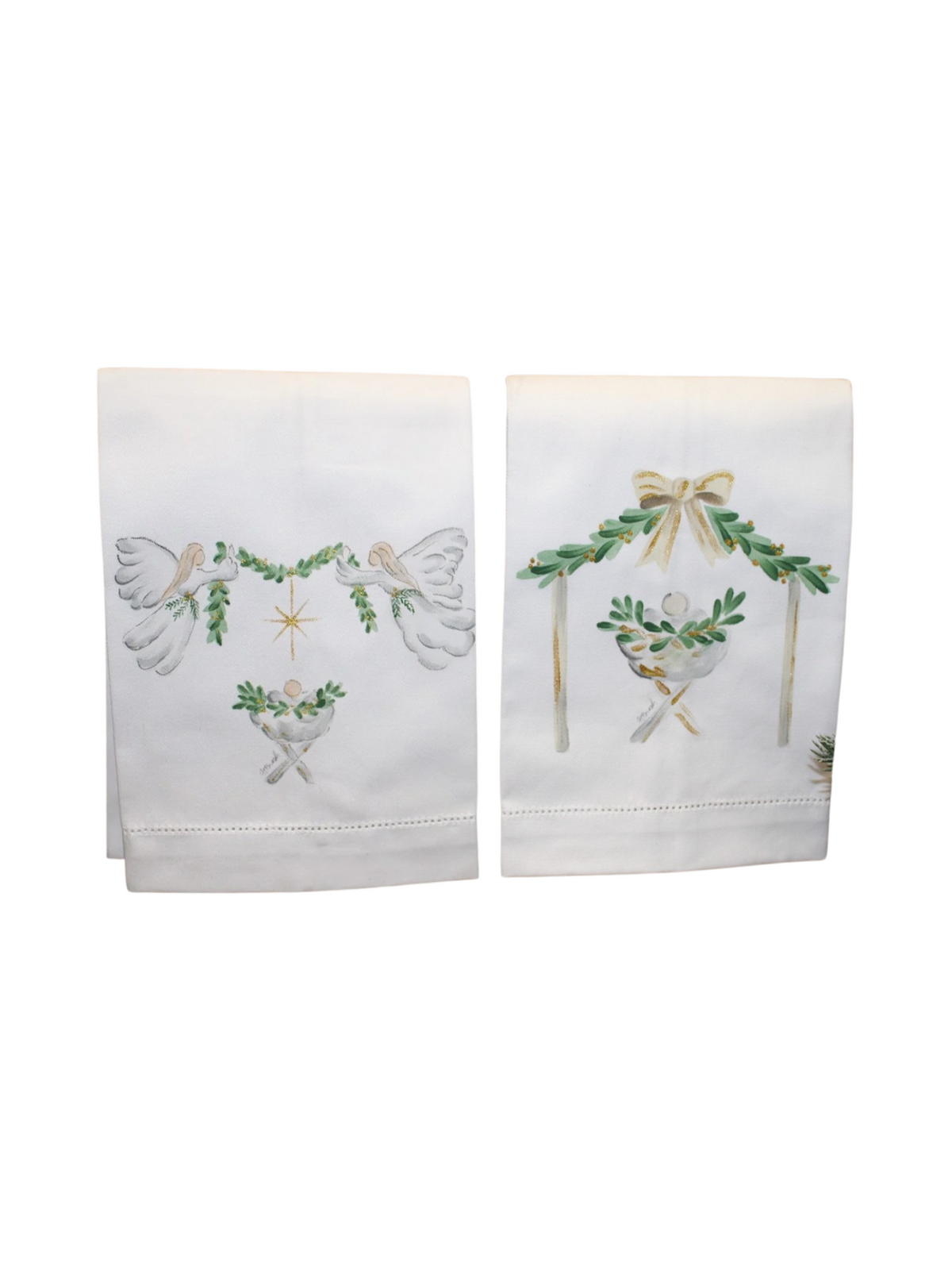 Hand Embellished Tea Towel - Toallas