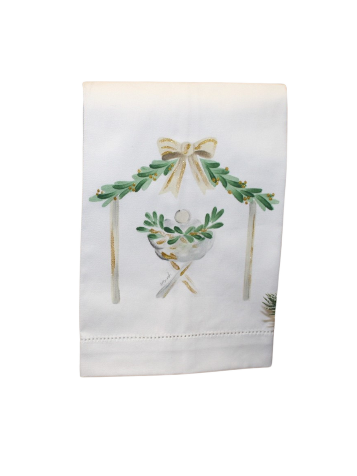 Hand Embellished Tea Towel - Toallas
