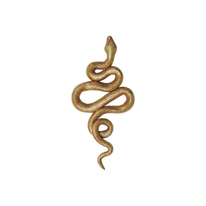Resin Snake Wall Décor, Gold Finish / Serpiente de resina dorada