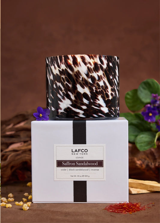 30oz Saffron Sandalwood 3-Wick Candle - Vela