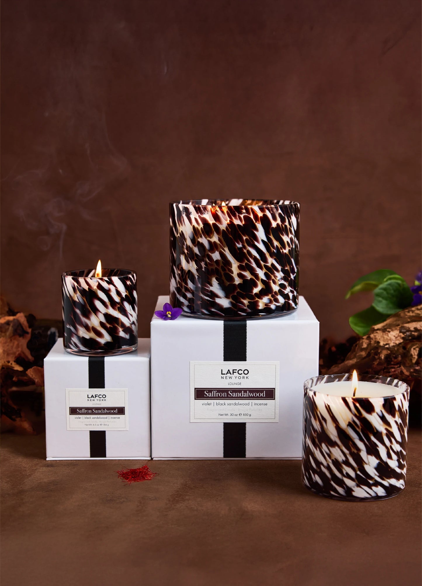 30oz Saffron Sandalwood 3-Wick Candle - Vela