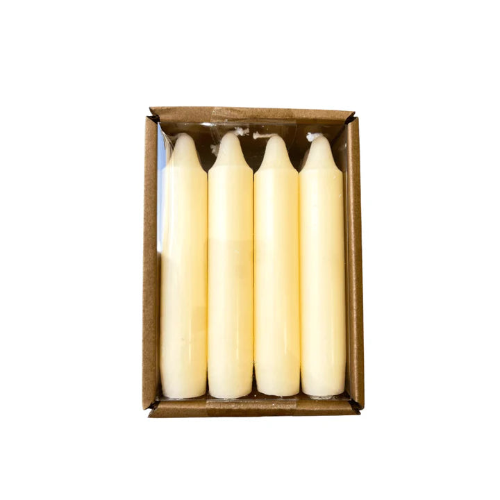 Velas cónicas cortas en caja, set 12