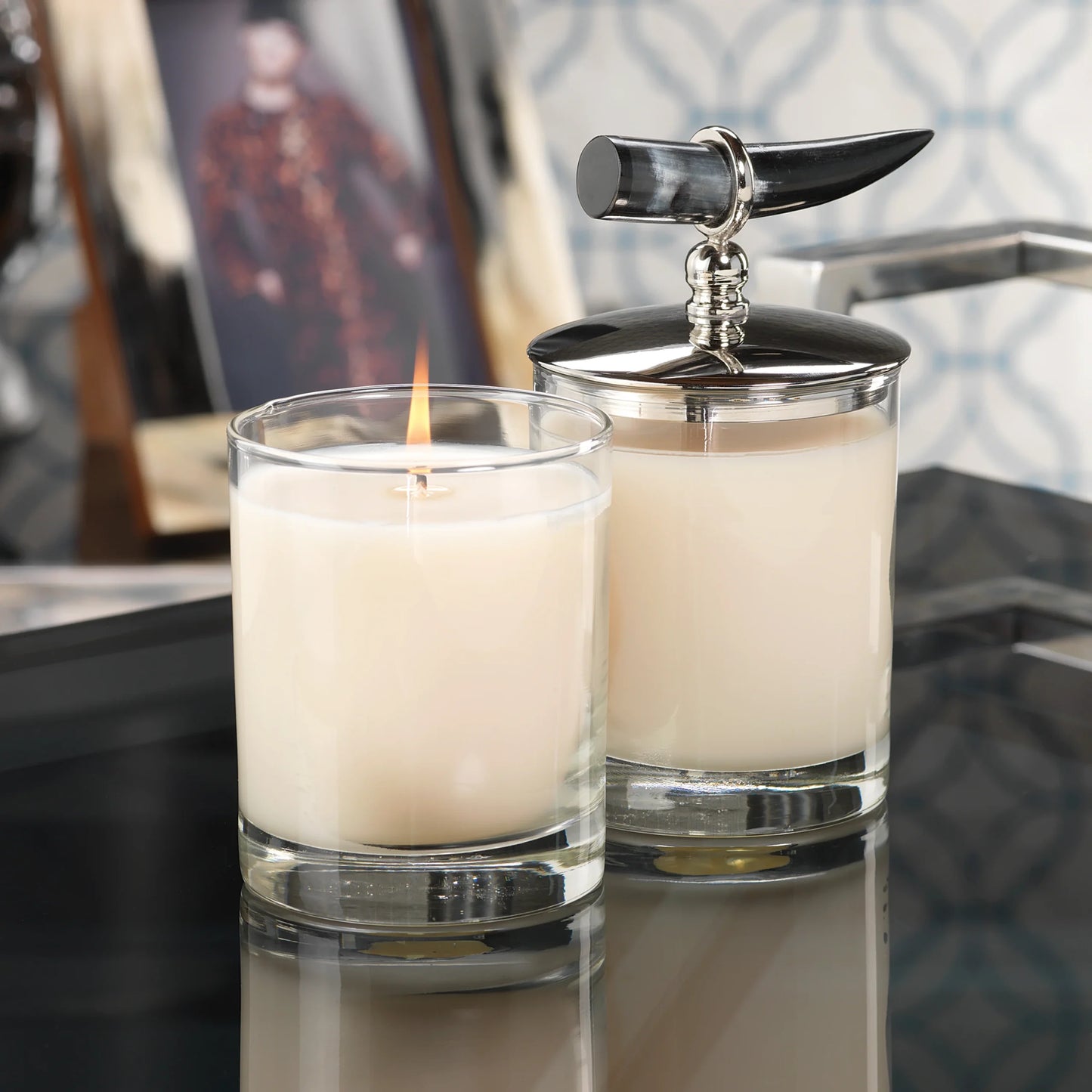 Cote D Ivoire Candle Horn Lid Cedar - Vela