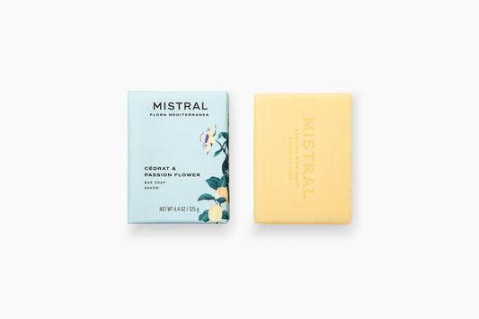 MISTRAL FLORA MEDITERRÁNEA SOAP 125G/4.4 OZ CEDRAT & PASSION FLOWER / Jabón en barra