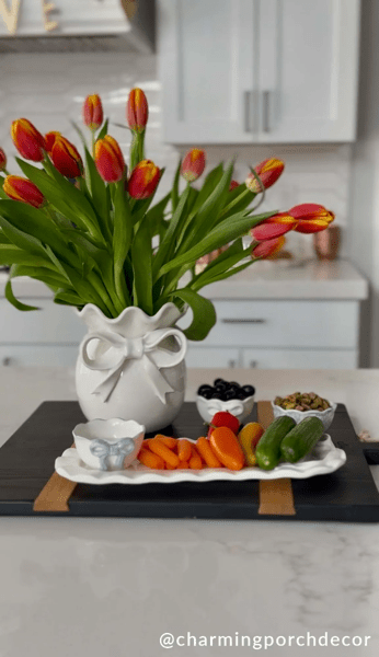 Bow Tray White - Bandeja con Lazo Blanca